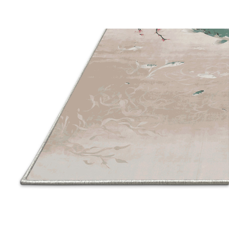 Silky Soft Plush Beige Area Rug