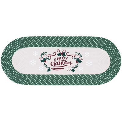 Braided Christmas 107 Hand Woven Performance Machine Washable Poster