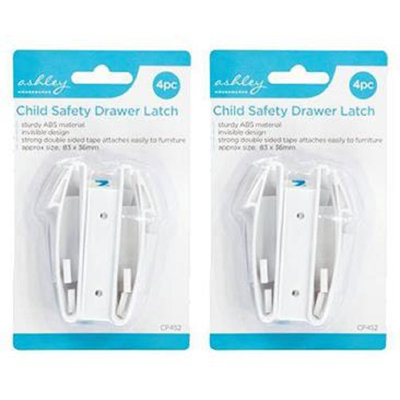 Ashley Child Safety Drawer Latches - Pack of 8