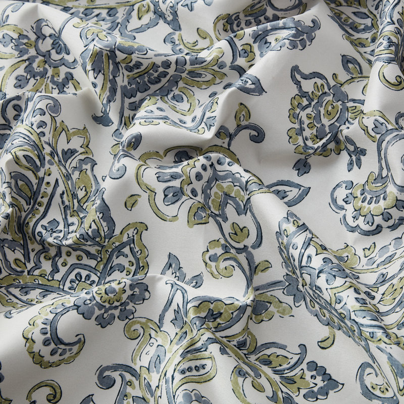 Lovelle Silk Curtain Pair, 52" W x 72" L, Gray/Yellow