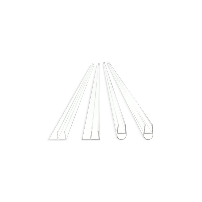 Ensemble de joint de porte de baignoire ou de douche coulissante pour verre épais de 1/4 po, H 0,5 po x l 0,5 po x P 77,3 po