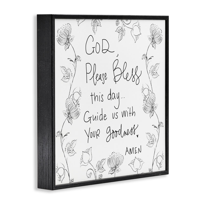 «God Bless This Day», dessin giclée par Patricia Pinto, Giclée encadrée noir minuit, H 24 po x l 24 po