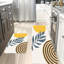 Minimalist Leaf & Geometry, 2 Pcs Non Slip Kitchen Mats