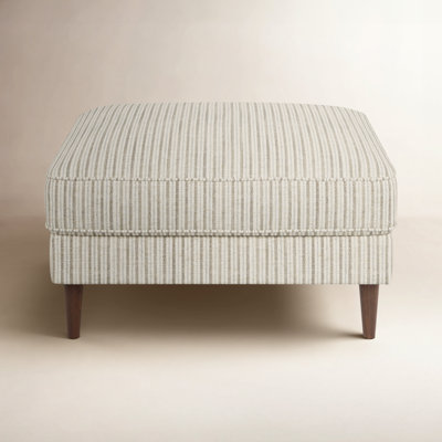 33" Ash Stripe Ottoman