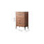 Commode d'appoint style rétro en noyer noir