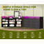 Commode haute 9 tiroirs avec lumières RVB et station de charge, armoire de rangement contrôlée 62,8 po APP-77151560