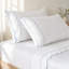 Ensemble de draps en satin de coton 300 fils avec broderie élégante-138533826-138533823