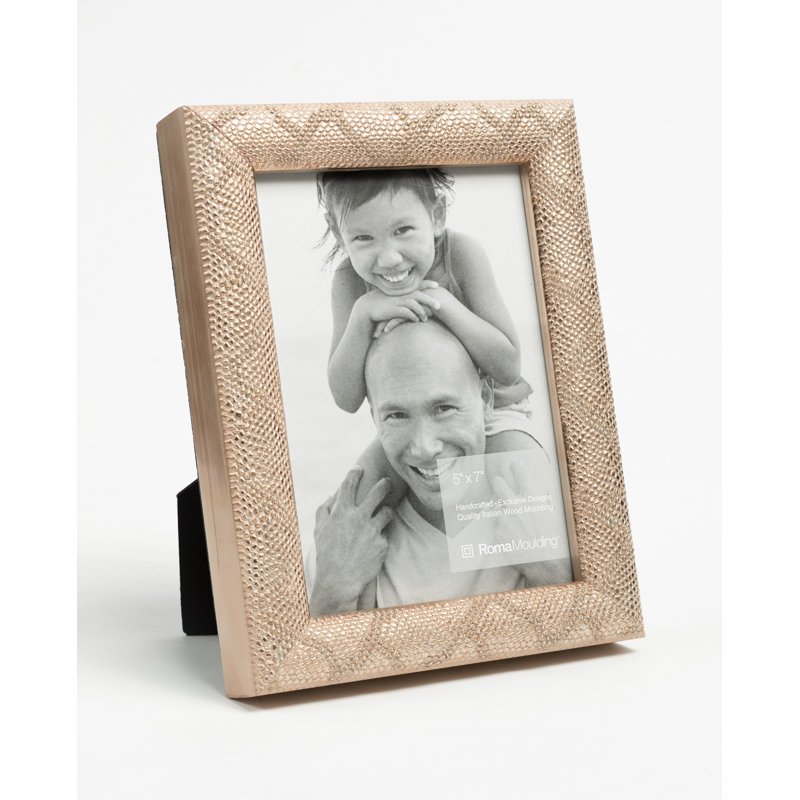 Cadre pour photo simple en bois embossé, Doré, 4" x 6"