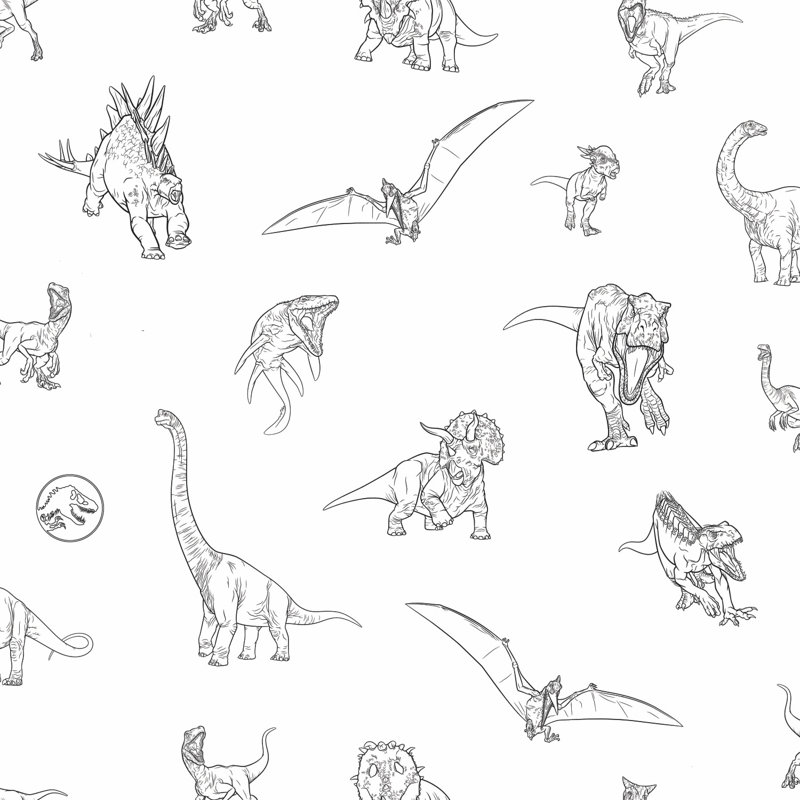 Papier peint adhésif à motif de dinosaures de Jurassic World
