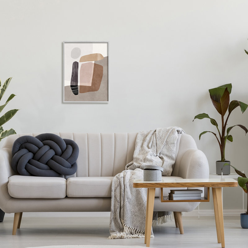 «Overlapped Earth Transparent Polygons», art contemporain, H 16 po x l 20 po, Estampe numérique Farmhouse