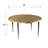 Round Cocktail Table With Embossed Top