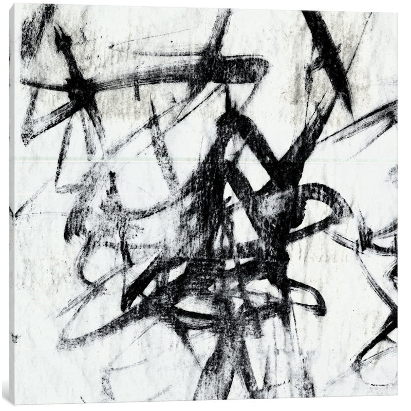 « monotype scribblee i », reproduction d’art sur toile, H 12 po x l 12 po x P 0,75 po