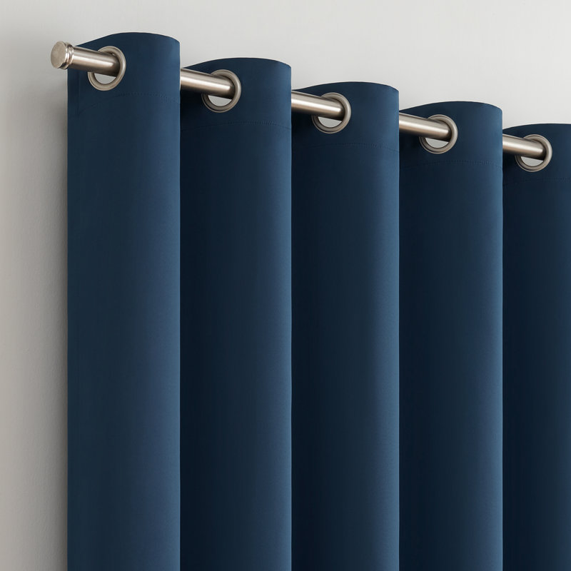 Indigo Blackout Grommet Extra Wide Patio Door Curtain Panel 84" x 100"