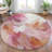 Machine Washable Indoor/Outdoor Xhevrie Pink Rug-111825047