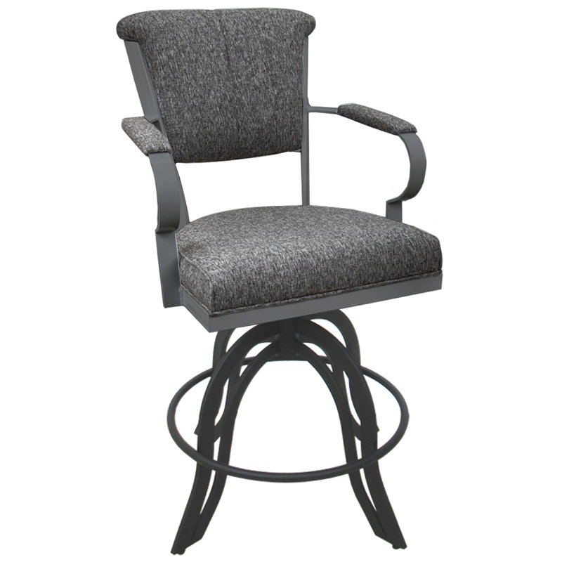 26" Majave Grey - Black, Grey, Bar Stool (26” Seat Height)