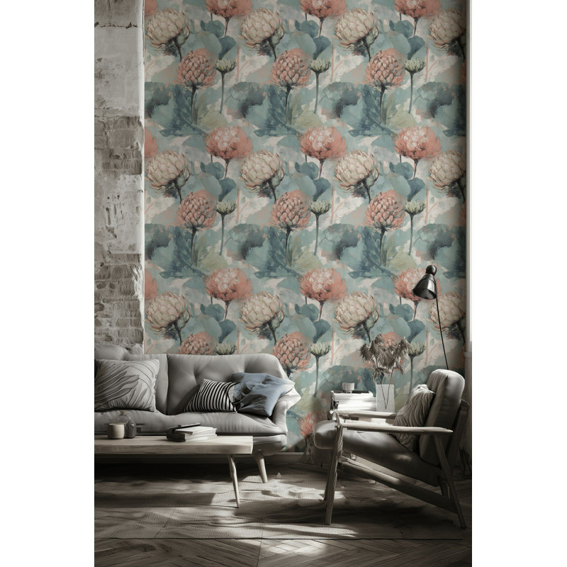 Papier peint floral aquarelle