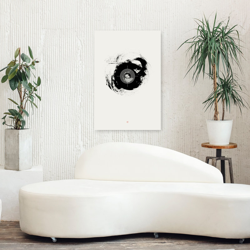 Art abstrait abstrait abstrait contemporain "Enso", 36" H x 24" W