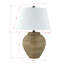 Lampe de table 25 po avec abat-jour en lin Ifeyinwa, brun naturel