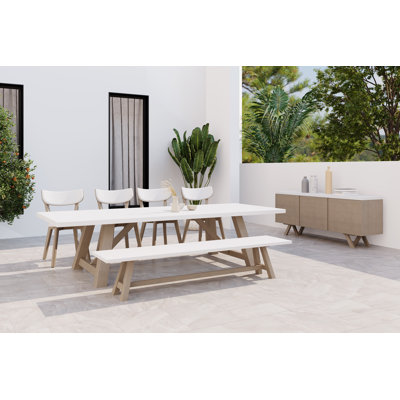 Solid Wood Base Dining Table