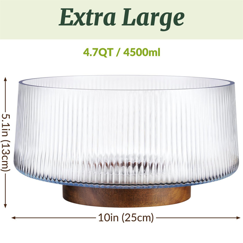 Ivy Bronx Glass Salad Bowl