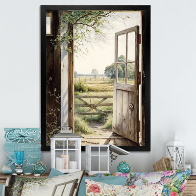 View From A Cottage Country Door II - Farm Landscape Wall Art Prints