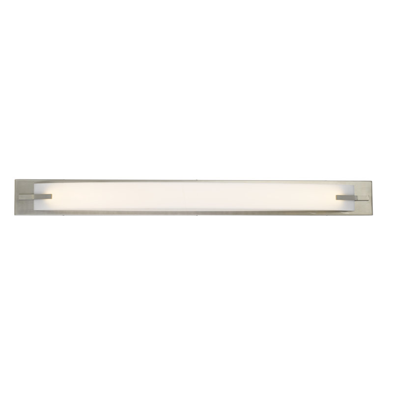 Applique murale avec socle en métal fini acier brossé pour intérieurs modernes, hauteur 10,8 cm (4,25 po).