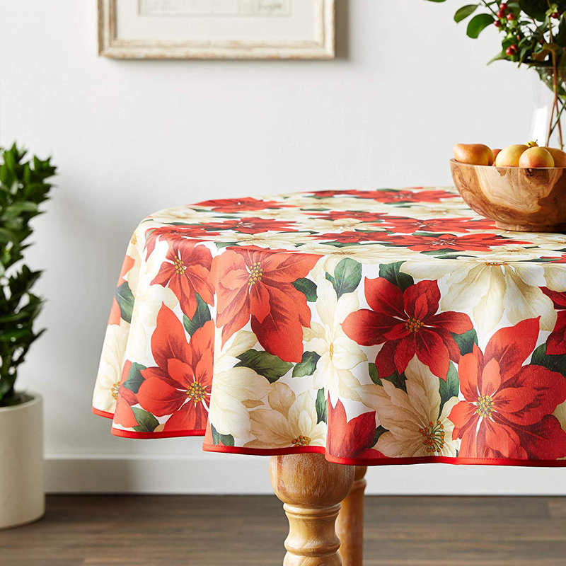 Provencher Poinsettia Tablecloth