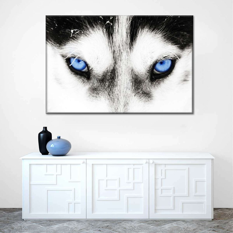 Husky's Eyes, reproduction sur toile, L 24 po x H 36 po