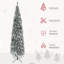 Arbre de Noël mince enneigé 9 pi avec 1014 pointes