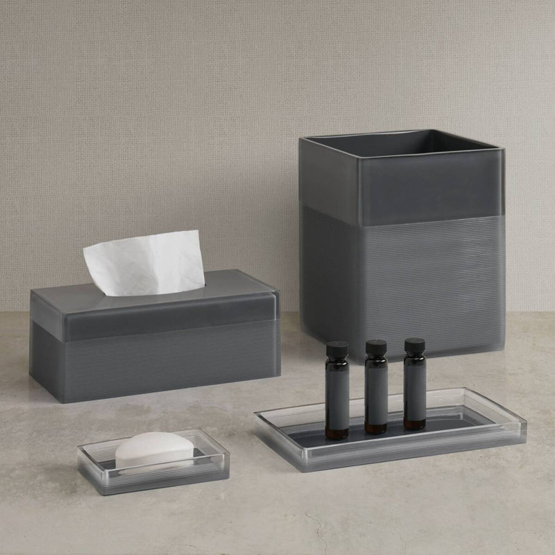 Trell Bath Accessories Set, 1" H x 5.5" W x 9.5" D