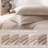 Solayne 100% Washed Cotton Duvet Cover Set with Faux Hemp Texture, Solid Color, Zipper Closure and Corner Ties-111685169-111685178