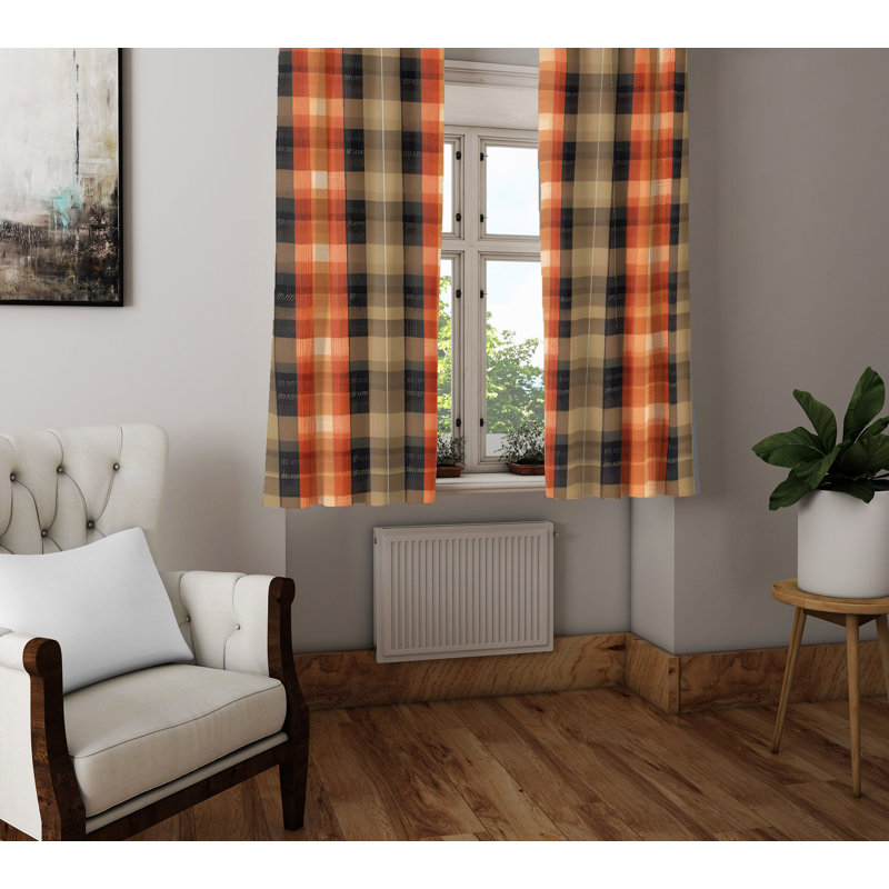 Paire de rideaux semi-transparents en polyester Deundre, L 20 po x L 52 po