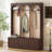 Farmhouse Wooden Hall Tree with  8 Retro Hooks-976739235