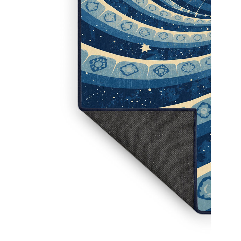 Tapis bleu moelleux doux et moelleux bleu, 8 x 10
