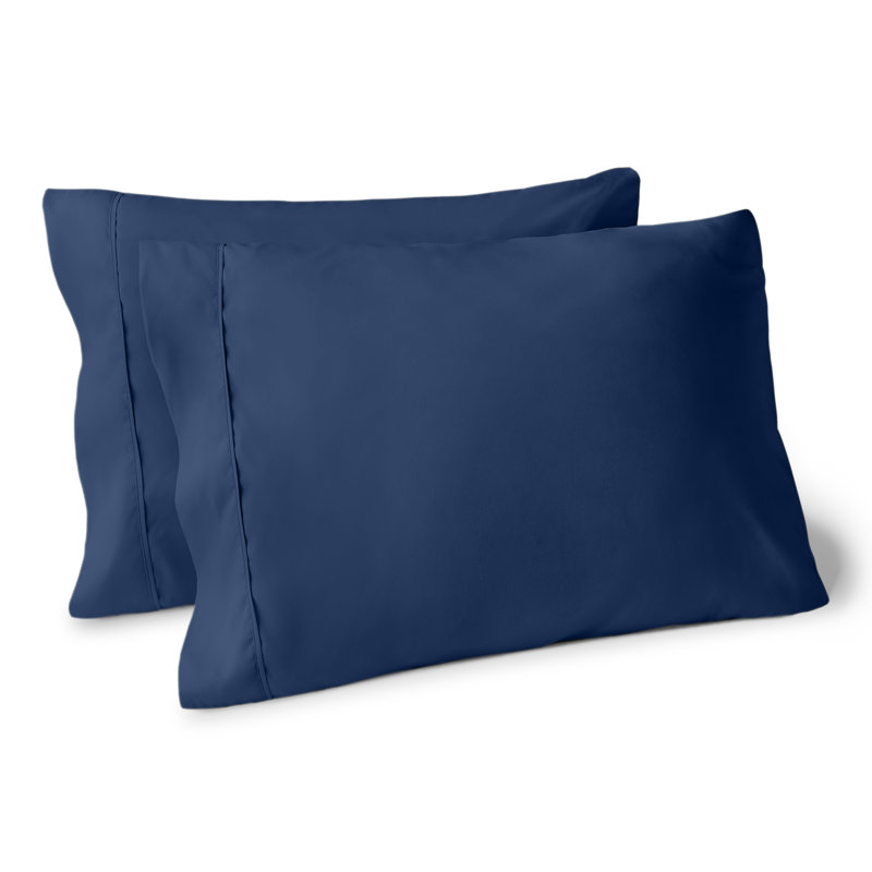 Soft Microfiber Pillowcase Set, Dark Blue, 2 King Pillowcases