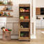 Bacs de rangement mobiles pour oignons et pommes de terre, bacs à pommes de terre avec roues et porte, panier à fruits et légumes, garde-manger de cuisine