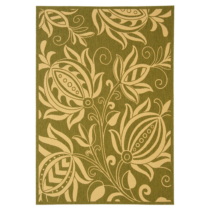 Marpain Performance Floral Indoor/Outdoor Area Rug, Rectangle 6'7" x 9'6"