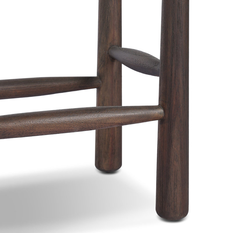 Savio Outdoor Stool-Dark Textured Woven-Counter, Beige, 25.98"