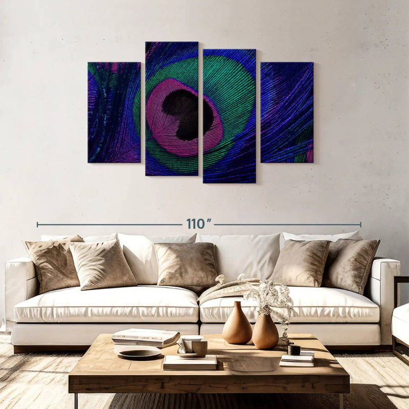 Brampt Peacock Feather Plume Spot, 48" H x 75" W