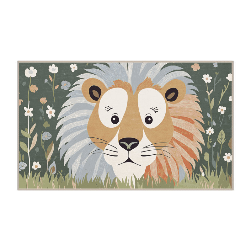 Tapis pour enfants 6 animaux Ginza, Rectangulaire 2 pi x 3 pi