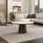36" Round Luxury Coffee Table with Walnut Pedestal Base