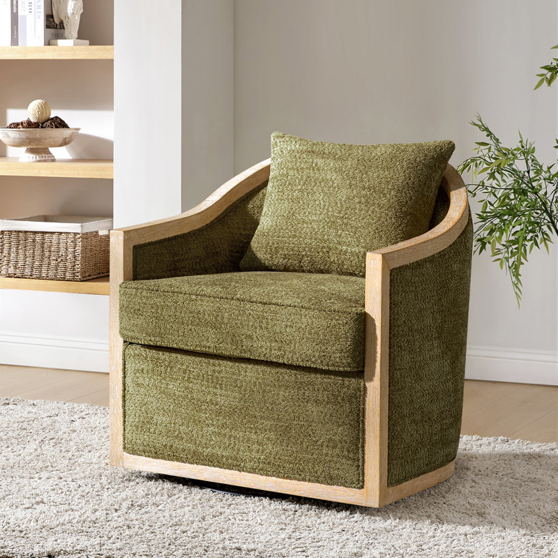 Fauteuil demi-tonneau Manja Jess Farmhouse, Polyester mousse