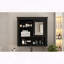 32-inch Wall Mounted Bathroom Medicine Cabinet with Mirror and 4 Adjustable Shelves, Black