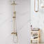 Système de douche luxueux avec pomme de douche à valve brute
