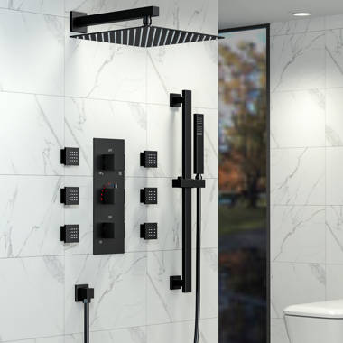 Matte Black Concealed Wall Niche Bathroom 304 Stainless Steel Wall