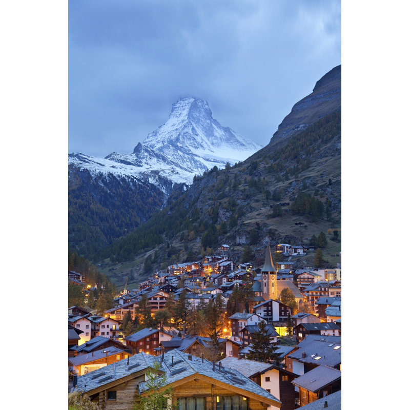 Anaston Zermatt et le Cervin, H 18 po x l 12 po x P 1,25 po