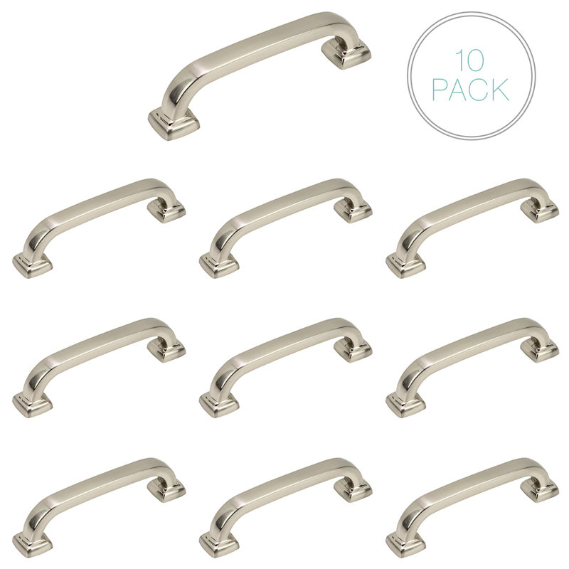 Square 3 3/4" Center Arch Pull Multipack, Brushed Satin Nickel