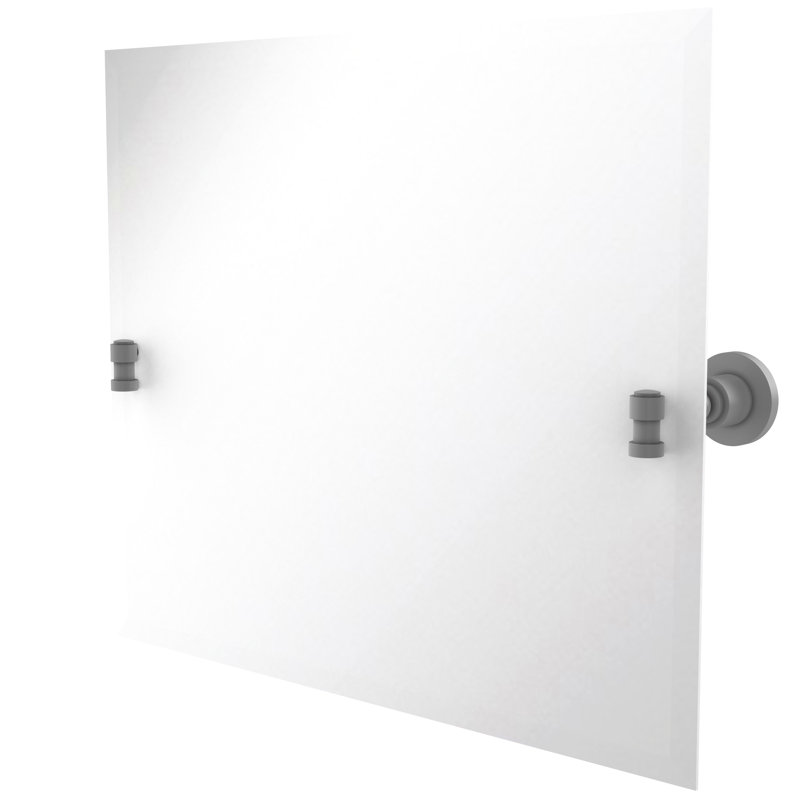 Miroir d’appoint d’inclinaison de paysage Marchmont, Gris mat, 21" H x 26" W