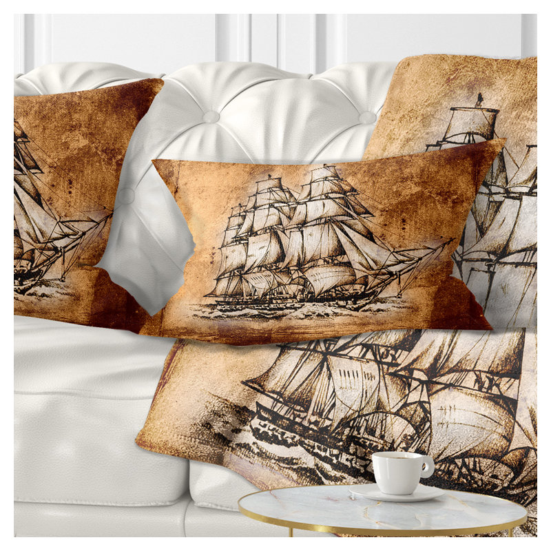 Coussin lombaire en mer d’ancien bateau