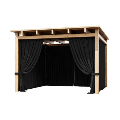 4-Panel Gazebo Curtain, Waterproof Outdoor Privacy Panels With Zipper, Designed For Patio & Backyard Gazebo Tent (Curtain Only)